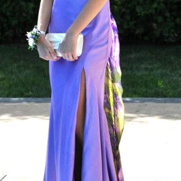stunning purple beaded/jeweled detailed gown by BLUSH Prom by Alexia - Picture 15 of 15